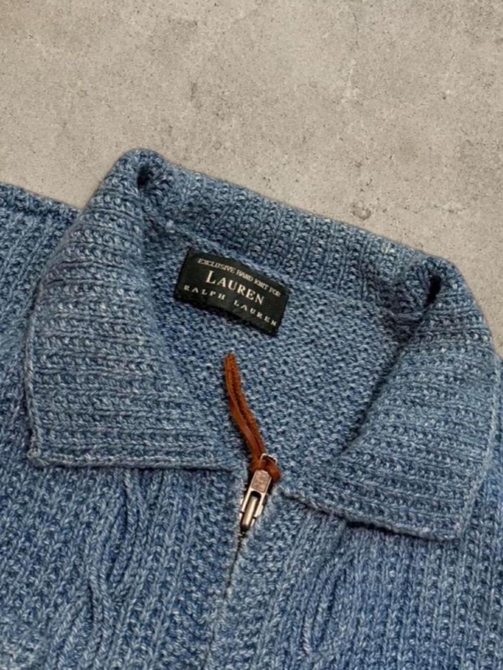 Vintage Ralph Lauren blue zip up sweater - Picture 2 of 4
